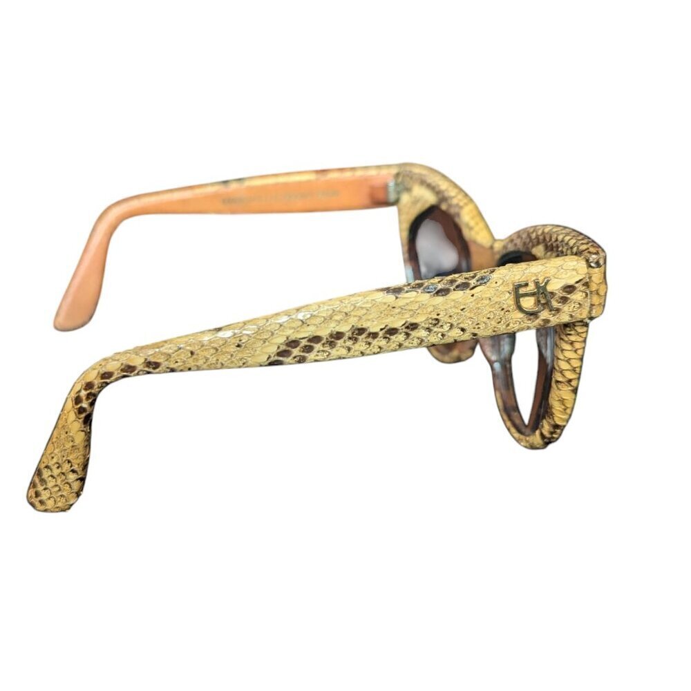 Emmanuelle Khanh Snakeskin Python Sunglasses Wayf… - image 5